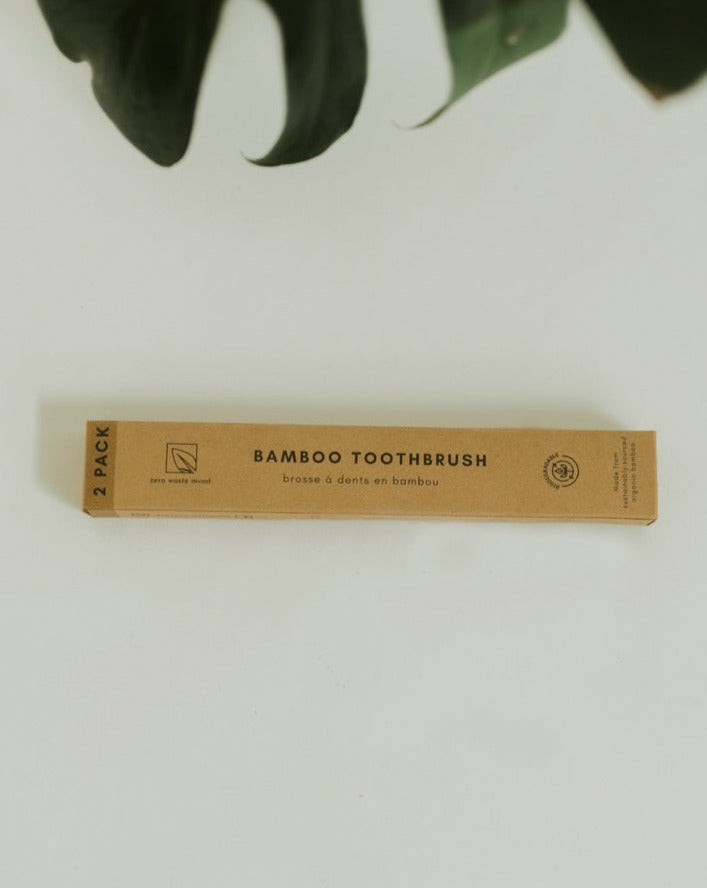Brosse à Dents en Bambou – Paquet de 2 | Zéro Déchet & Écologique