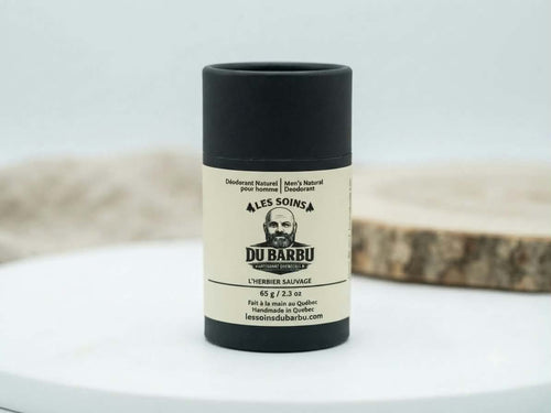 Déodorant les Soins Du Barbu L'Herbier Sauvage  fonod blanc