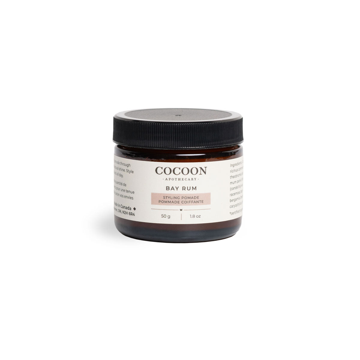 Pommade Coiffante Bay Rum – Tenue Naturelle & Nutrition Profonde