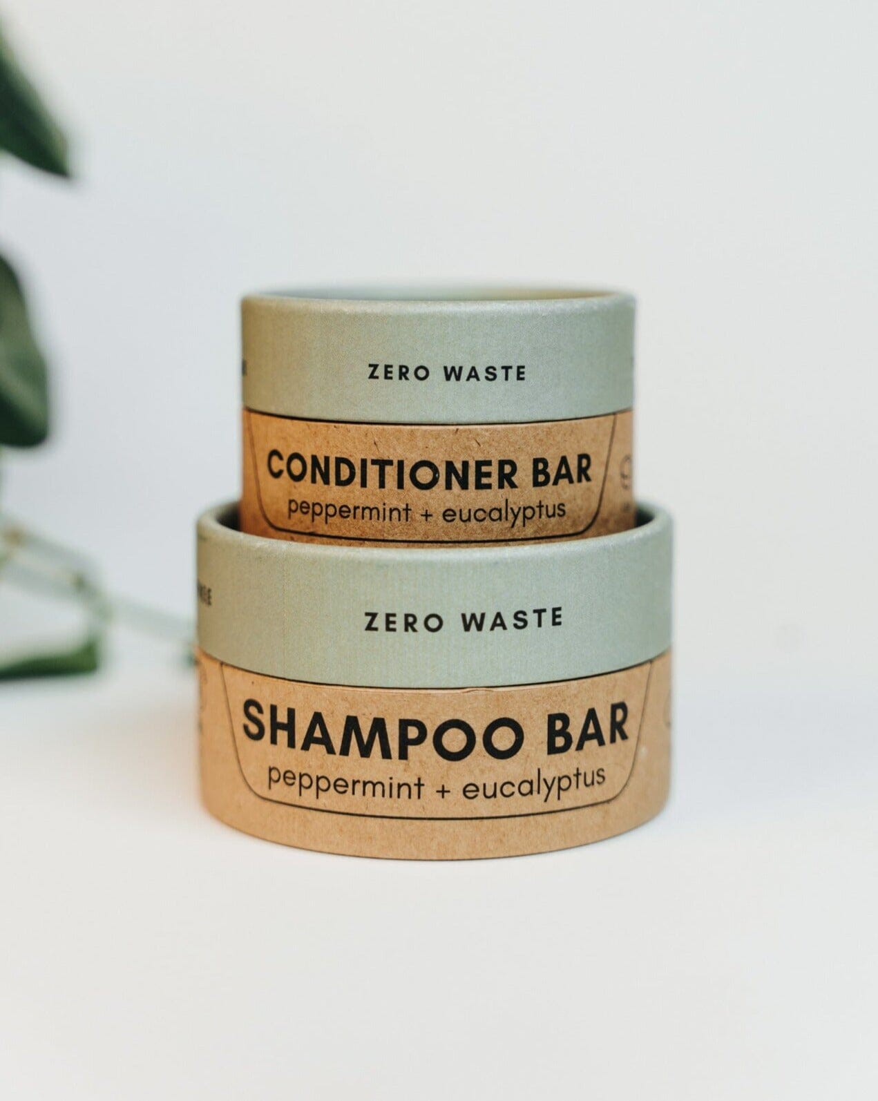 Duo shampoing et revitalisant solides Menthe poivrée + Eucalyptus