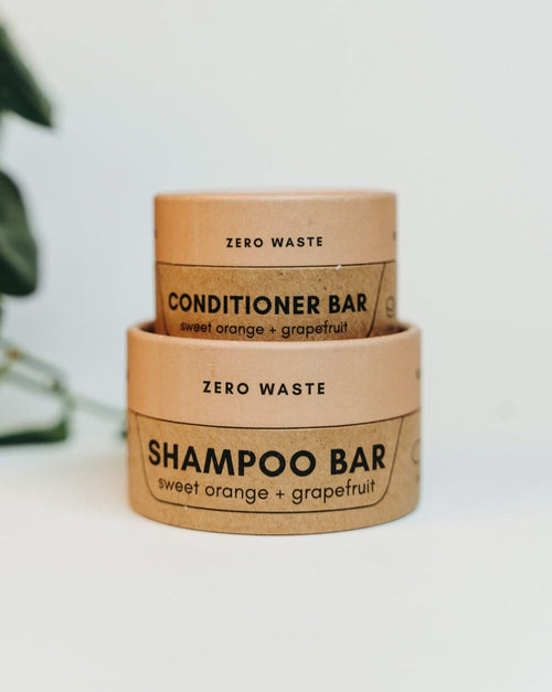 Duo shampoing et revitalisant solides Menthe poivrée + Eucalyptus
