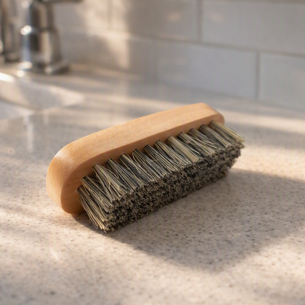 Brosse à Barbe Compacte en Poils de Sanglier & Bois Naturel
