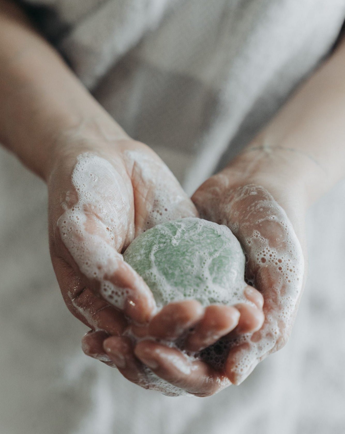Shampoing solide Menthe poivrée + Eucalyptus