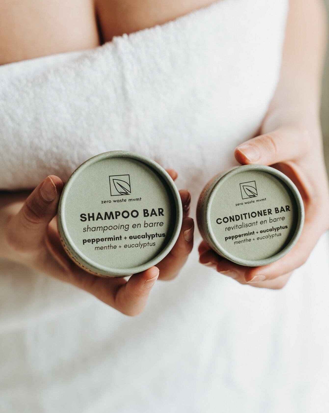 Shampoing solide Menthe poivrée + Eucalyptus