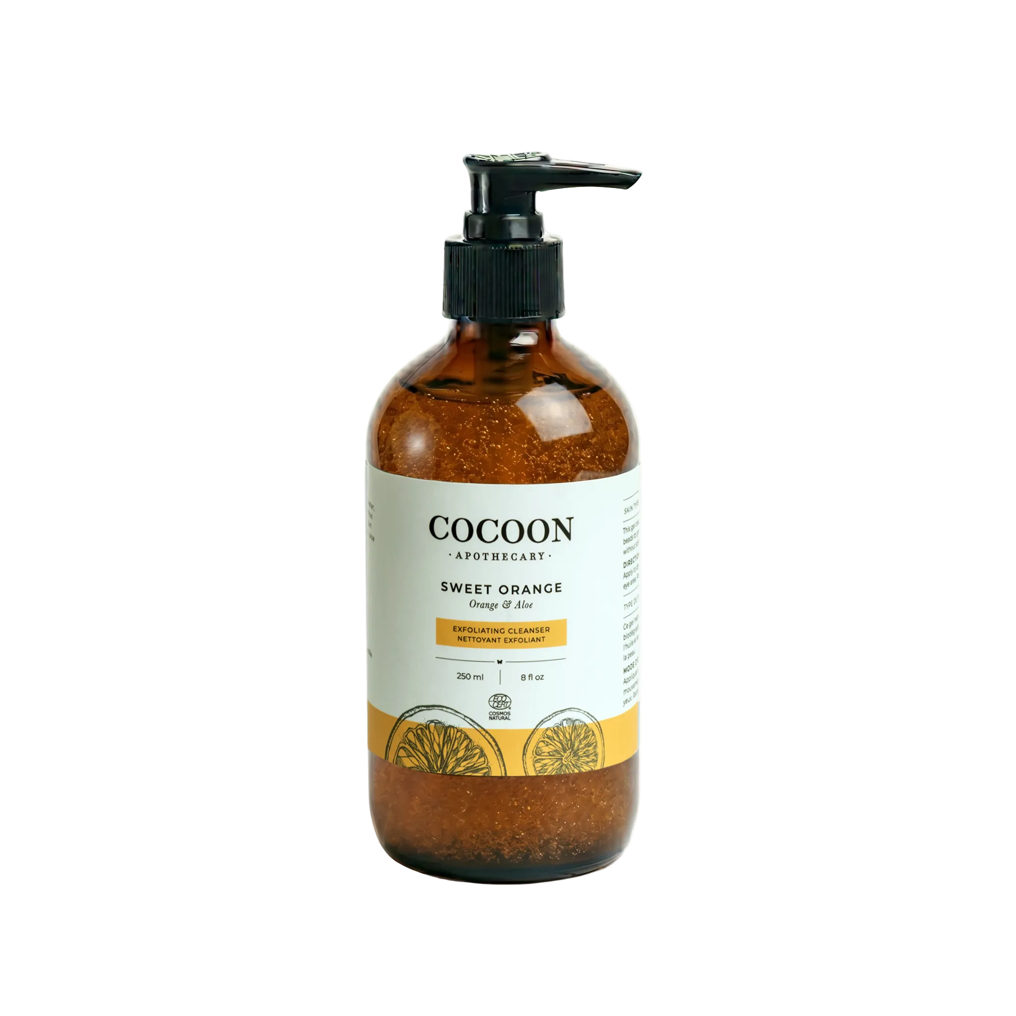 Gel Nettoyant Exfoliant Biodegradable Orange Douce – Éclat et Pureté